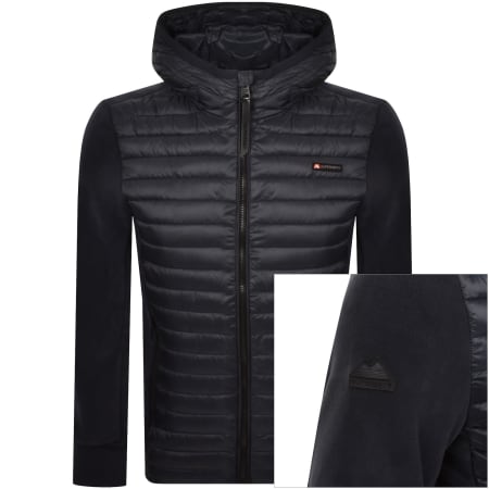 Product image for Superdry Storm Fleece Hybrid Jacket Navy