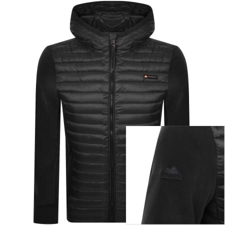 Product image for Superdry Storm Fleece Hybrid Jacket Black