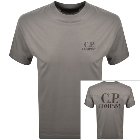 Product image for CP Company Logo T Shirt Fallen Rock Grey