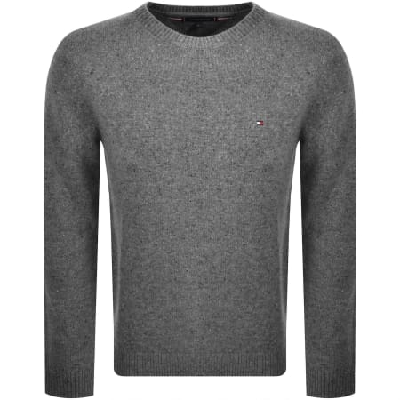 Product image for Tommy Hilfiger Lambswool Blend Jumper Grey