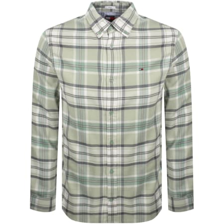 Product image for Tommy Jeans Flannel Check Shirt Green
