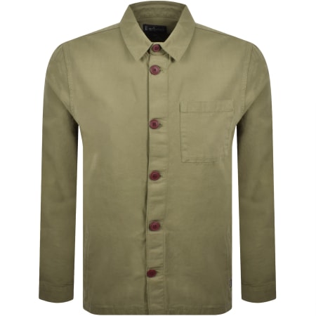 Product image for Barbour Washed Overshirt Olive Green