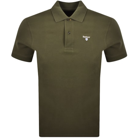 Product image for Barbour Original Sports Polo T Shirt Uniform Green