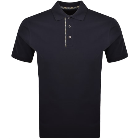 Product image for Barbour Reston Tartan Trim Polo Navy