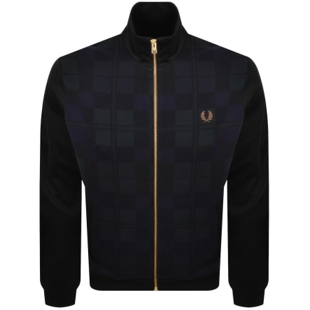 Product image for Fred Perry Knitted Front Track Jacket Black