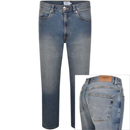 Product image for Farah Norwood Regular Fit Mid Wash Jeans Blue