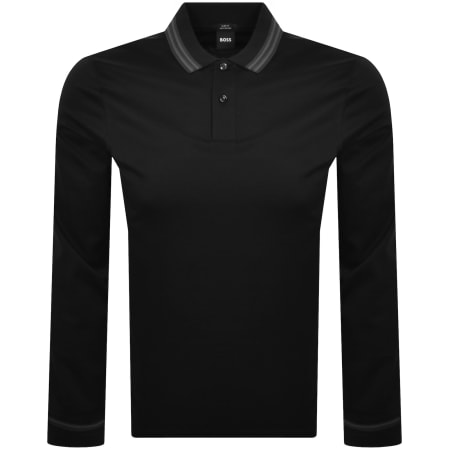 Product image for BOSS H Pleins Slim Fit Polo T Shirt Black