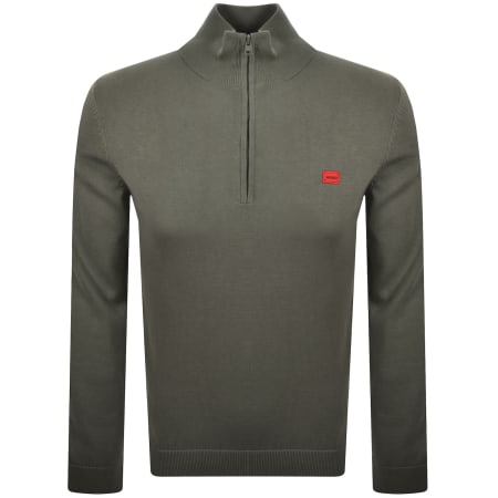 Product image for HUGO San Quintus Knit Jumper Green