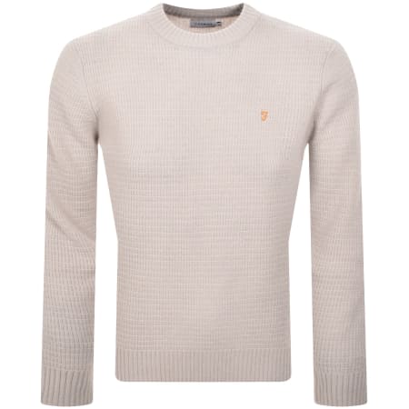 Product image for Farah Allerton Knit Jumper White Smoke Beige