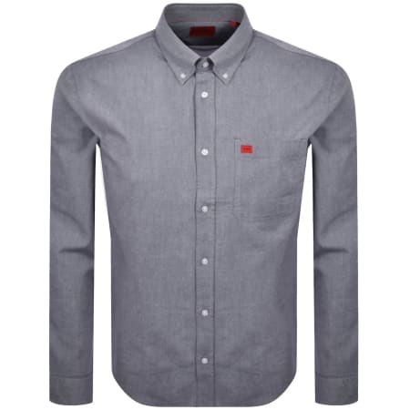 Product image for HUGO Long Sleeved Evito Shirt Navy