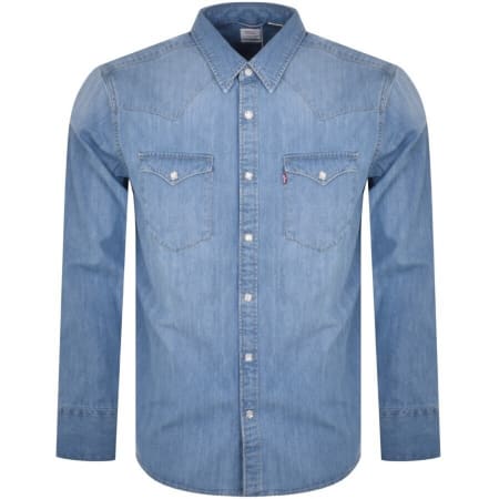Product image for Levis Barstow Denim Long Sleeve Shirt Blue