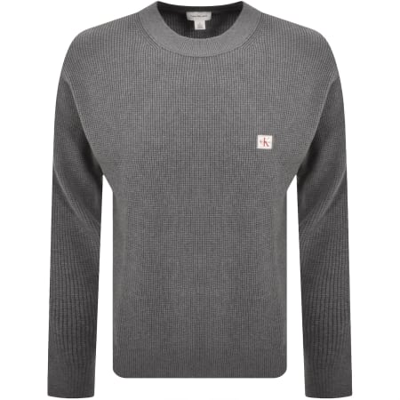 Product image for Calvin Klein Jeans Waffle Jumper Grey