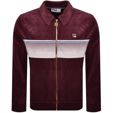 Product image for Fila Malakai Velour Track Top Burgundy