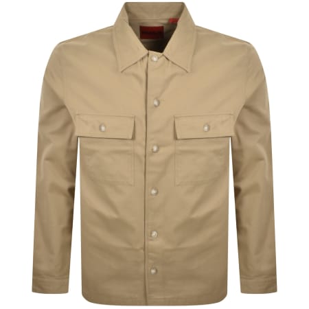 Product image for HUGO Epoldo Overshirt Jacket Beige