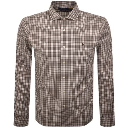 Product image for Ralph Lauren Long Sleeved Shirt Brown