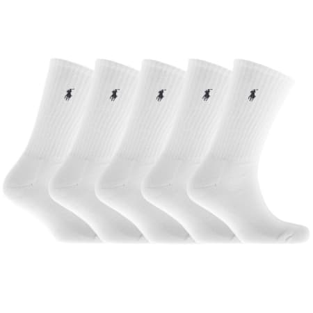 Product image for Ralph Lauren 6 Pack Crew Socks White