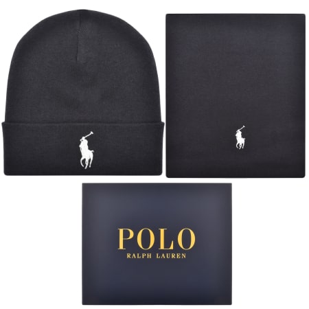 Product image for Ralph Lauren Beanie And Scarf Set Navy