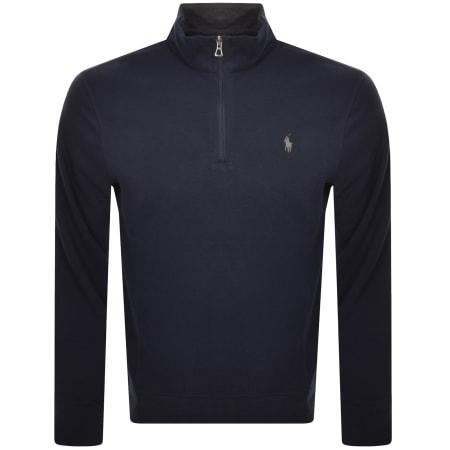 Product image for Ralph Lauren Half Zip Sweatshirt Navy