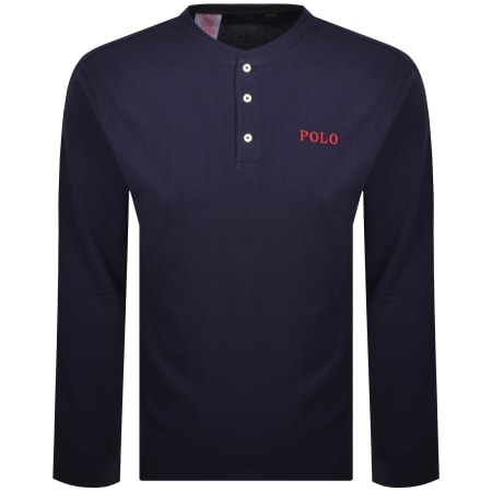 Product image for Ralph Lauren Henley Lounge T Shirt Navy