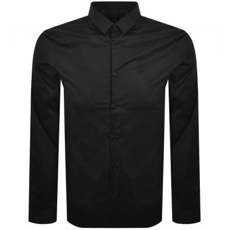 Product image for Armani Exchange Long Sleeved Slim Shirt Black