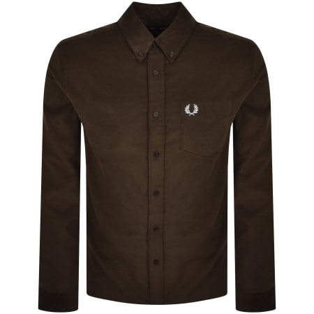 Product image for Fred Perry Needle Corduroy Shirt Brown