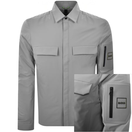 Product image for BOSS Tour Padded Overshirt Grey