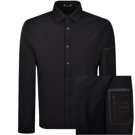 Product image for BOSS Tour Waffle Overshirt Black