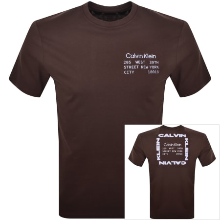 Product image for Calvin Klein Jeans Graphic T Shirt Rich Brown