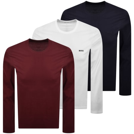 Product image for BOSS 3 Pack Long Sleeve T Shirts