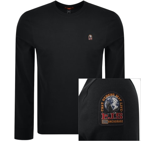 Product image for Parajumpers KIP Long Sleeve T Shirt Black