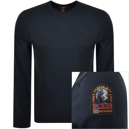 Product image for Parajumpers KIP Long Sleeve T Shirt Blue Navy