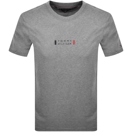 Product image for Tommy Hilfiger Logo Slim Fit T Shirt Grey