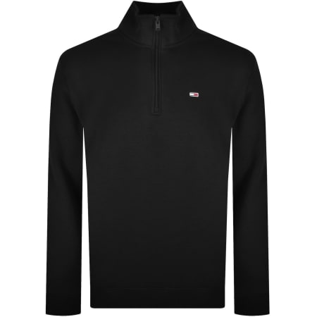 Product image for Tommy Jeans Quarter Zip Sweatshirt Black