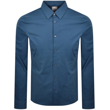 Product image for Calvin Klein Slim Fit Solid Shirt Alfalfa Blue