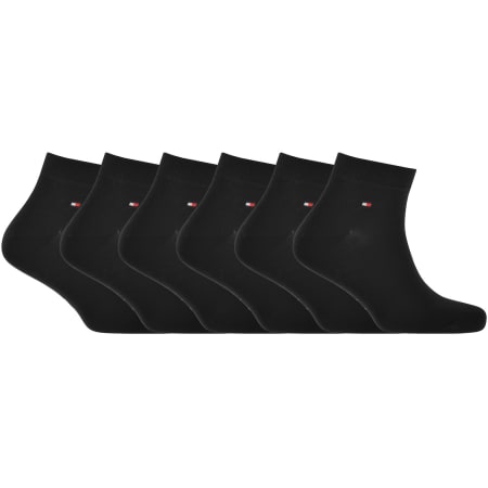 Product image for Tommy Hilfiger 6 Pack Ankle Socks Black