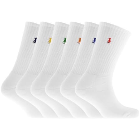 Product image for Ralph Lauren 6 Pack Socks White