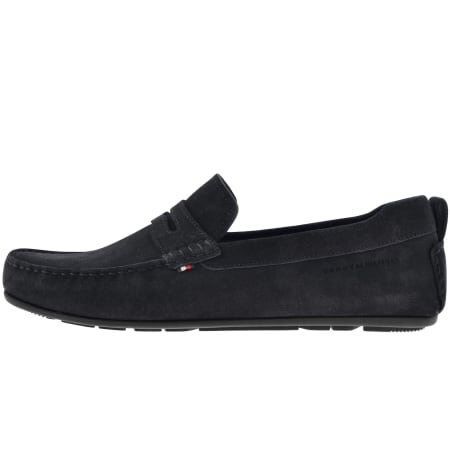 Product image for Tommy Hilfiger Suede Driver Shoes Navy