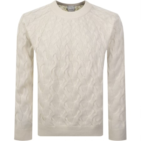 Product image for Calvin Klein Crew Knit Jumper Off White