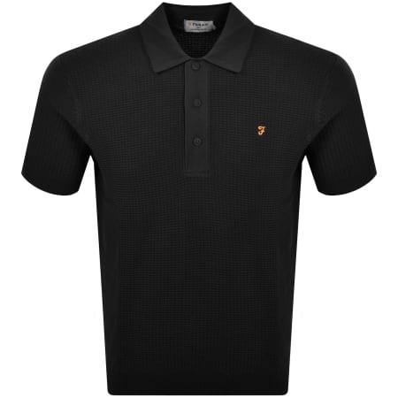 Product image for Farah Thornley Knitted Polo Shirt Navy