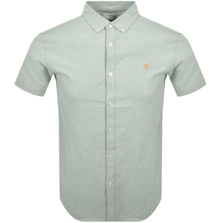 Product image for Farah Brewer Slim Short Sleeve Shirt Green