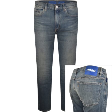 Product image for HUGO Blue Slim Fit Ash Medium Blue Jeans