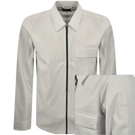 Product image for BOSS Lorum Full Zip Overshirt Beige