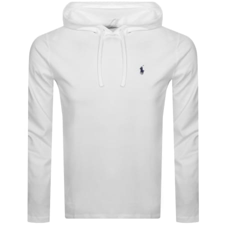 Product image for Ralph Lauren Long Sleeved Hooded T Shirt White