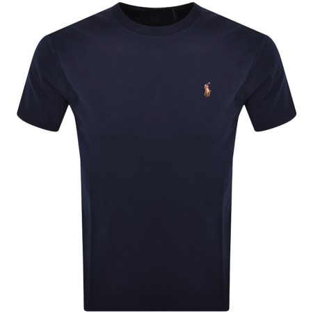 Product image for Ralph Lauren Pima Crew Neck T Shirt Navy