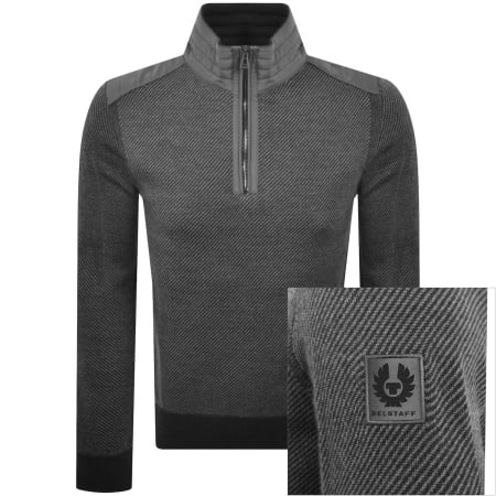 Product image for Belstaff Kilmington Quarter Zip Jumper Grey