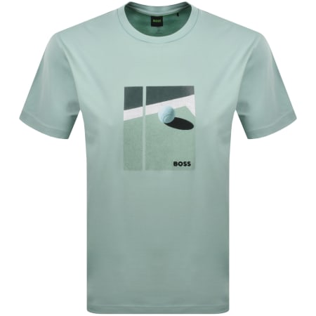 Product image for BOSS Tennis Artwork Relaxed T Shirt Blue