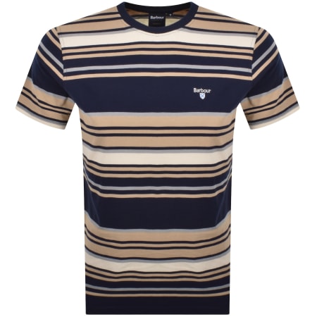Product image for Barbour Aickmen Stripe T Shirt Navy
