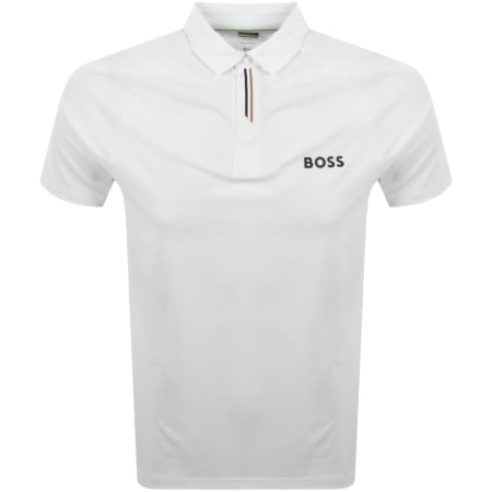 Product image for BOSS Paddy Tech Polo T Shirt White