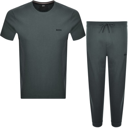 Product image for BOSS Waffle Long Set Khaki Green