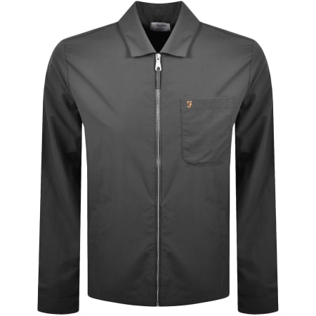 Product image for Farah Fintoni Long Sleeve Overshirt Grey